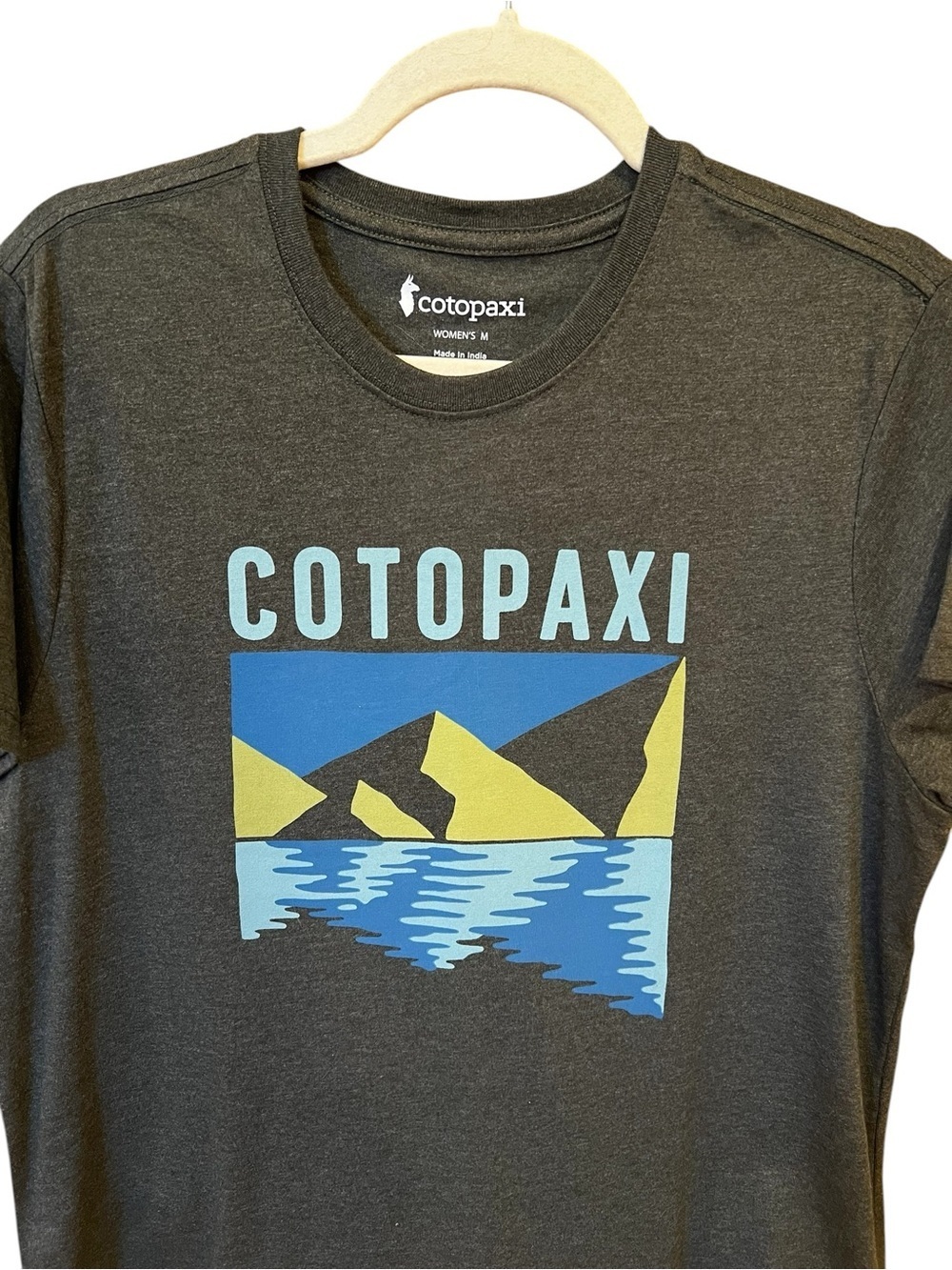 Cotopaxi Mountain Reflections Graphic Tee Shirt Dark Grey Size Medium NWT Hiking - Picture 2 of 5